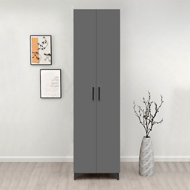 Lilly Megapap melamine wardrobe - shoe rack in anthracite color 49x32x178cm