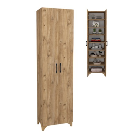 Ντουλάπα - Παπουτσοθήκη Lilly Megapap χρώμα pine oak 49x32x178εκ.