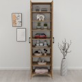Ντουλάπα - Παπουτσοθήκη μελαμίνης Lilly Megapap χρώμα pine oak 49x32x178εκ.