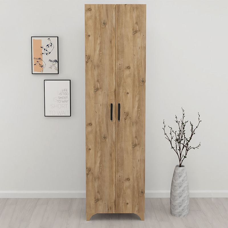 Ντουλάπα - Παπουτσοθήκη μελαμίνης Lilly Megapap χρώμα pine oak 49x32x178εκ.