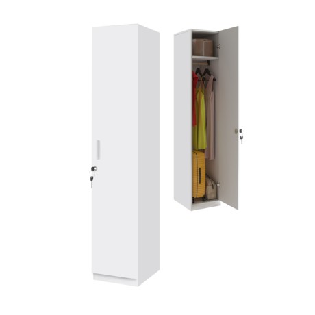 Emeril Megapap melamine wardrobe in white color 35x42x180cm.