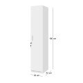 Emeril Megapap melamine wardrobe in white color 35x42x180cm.