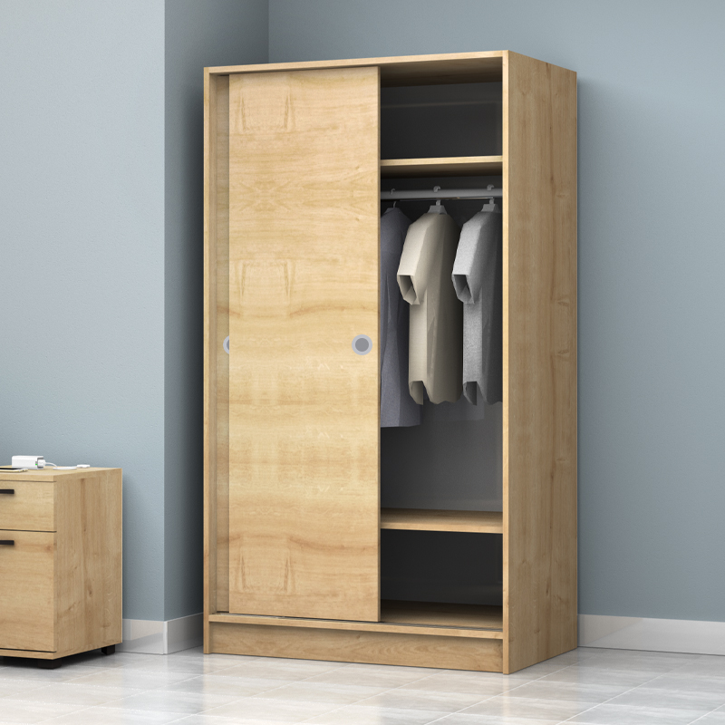Misra Megapap two-doors sliding melamine wardrobe oak color 94x52x182cm.