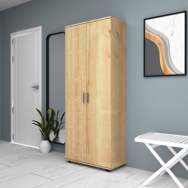 Eric Megapap melamine wardrobe - shoe rack oak color 76x36x187cm.
