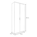 Eric Megapap melamine wardrobe - shoe rack oak color 76x36x187cm.