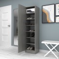 Petro Megapap melamine single-door wardrobe - shoe rack in grey concrete color 45x38x180cm.