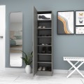 Petro Megapap melamine single-door wardrobe - shoe rack in grey concrete color 45x38x180cm.
