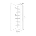 Petro Megapap melamine single-door wardrobe - shoe rack in walnut color 45x38x180cm.