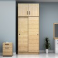 Regio Megapap melamine two slide doors wardrobe in oak color 100x60x240cm.