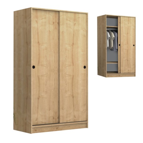 Regio Megapap melamine two slide doors wardrobe in oak color 100x60x181cm.