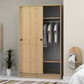 Regio Megapap melamine two slide doors wardrobe in oak color 120x60x200cm.