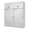 Regio Megapap melamine four slide doors wardrobe in white color 200x60x240cm.