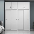Regio Megapap melamine four slide doors wardrobe in white color 200x60x240cm.