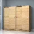 Regio Megapap melamine four slide doors wardrobe in oak color 200x60x181cm.