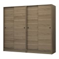 Regio Megapap melamine four slide doors wardrobe in walnut color 200x60x181cm.