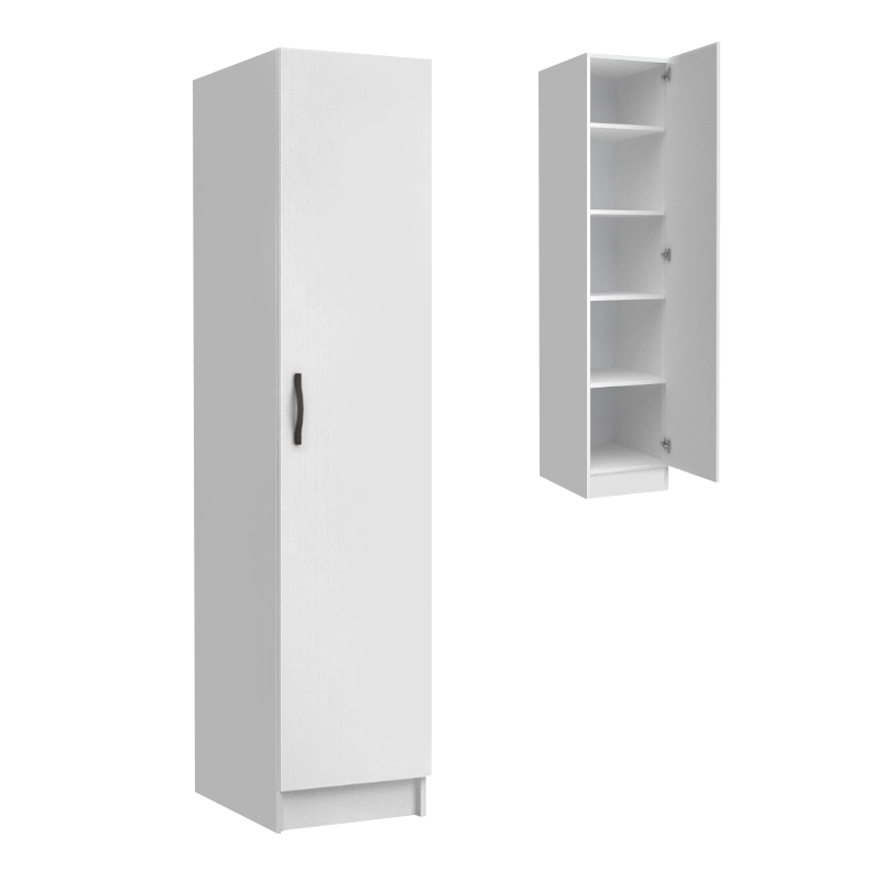 Ricardo Megapap melamine wardrobe in white color 40x51,8x181cm.
