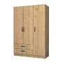 Ricardo Megapap three doors melamine wardrobe in oak color 120x51,8x181cm.