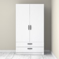 Victoria Megapap two doors melamine wardrobe with drawers  in white color 100x60x181cm.