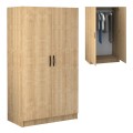 Victoria Megapap two doors melamine wardrobe in oak color 100x60x181cm.