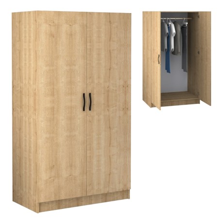 Victoria Megapap two doors melamine wardrobe in oak color 100x60x181cm.