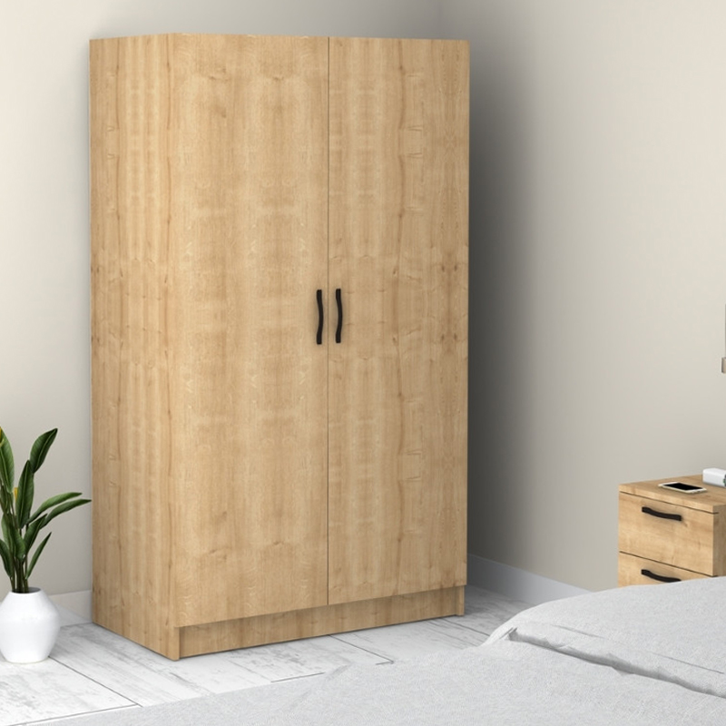 Victoria Megapap two doors melamine wardrobe in oak color 100x60x181cm.