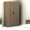 Victoria Megapap two doors melamine wardrobe in walnut color 100x60x181cm.