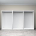 Victoria Megapap six doors melamine wardrobe in white color 300x60x181cm.