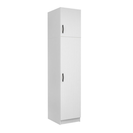 Victoria Megapap single door melamine wardrobe with cabinet in white color 50x60x240cm.