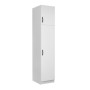 Victoria Megapap single door melamine wardrobe with cabinet in white color 50x60x240cm.