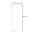 Victoria Megapap melamine wardrobe in white color 50x60x181cm.