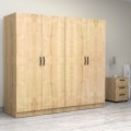Victoria Megapap four doors melamine wardrobe in oak color 200x60x181cm.