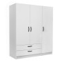 Victoria Megapap three doors melamine wardrobe in white color 150x60x181cm.