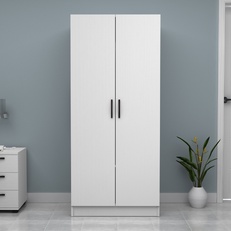 Vivian Megapap two doors melamine wardrobe in white color 80x51,8x181cm.