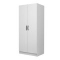 Vivian Megapap two doors melamine wardrobe in white color 80x51,8x181cm.