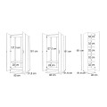 Vivian Megapap  five doors melamine wardrobe in oak color 200x51.8x181cm.