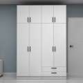 Vivian Megapap four doors melamine wardrobe in white color 160x51.8x240cm.