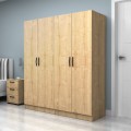 Vivian Megapap four doors melamine wardrobe in oak color 160x51.8x181cm.