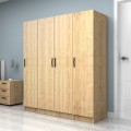 Vivian Megapap four doors melamine wardrobe in oak color 160x51.8x181cm.