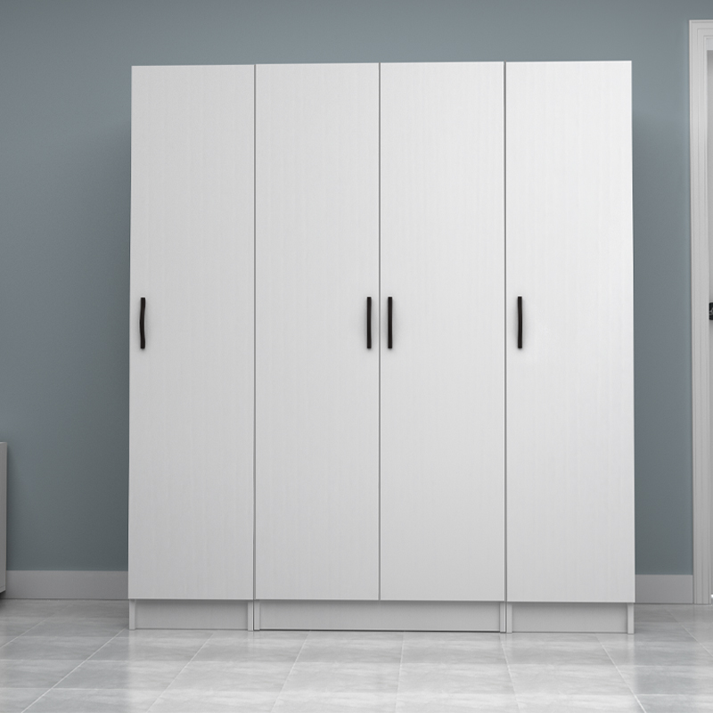 Vivian Megapap four doors melamine wardrobe in white color 160x51.8x181cm.