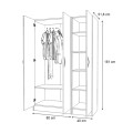 Vivian Megapap three doors melamine wardrobe in oak color 120x51.8x181cm.
