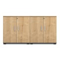 Venturo Megapap melamine office file cabinet in anthracite - oak color 160x40x80cm.