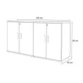 Venturo Megapap melamine office file cabinet in anthracite - oak color 160x40x80cm.