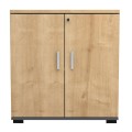 Venturo Megapap melamine office file cabinet in anthracite - oak color 80x40x80cm.