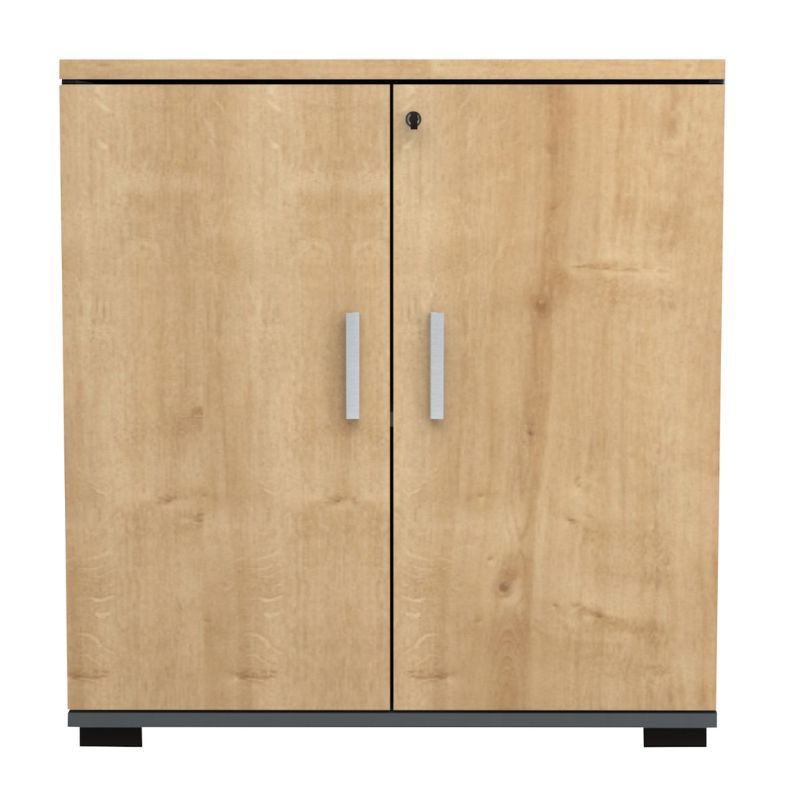 Venturo Megapap melamine office file cabinet in anthracite - oak color 80x40x80cm.