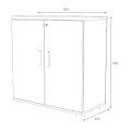 Venturo Megapap melamine office file cabinet in anthracite - oak color 80x40x80cm.