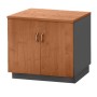 Office melamine cupboard in dark grey - cherry color 80x45x75cm.
