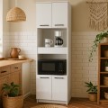 Alvento Megapap melamine multipurpose cabinet in white color 60x42x180cm.