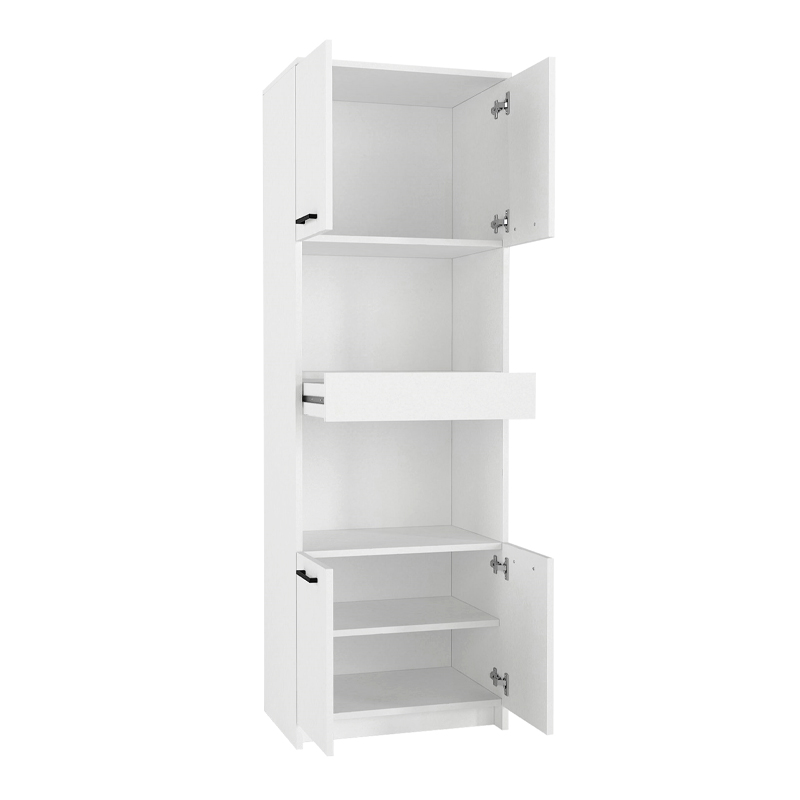 Alvento Megapap melamine multipurpose cabinet in white color 60x42x180cm.
