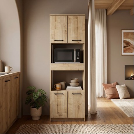 Alvento Megapap melamine multipurpose cabinet in sapphire oak color 60x42x180cm.