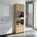 Ντουλάπι κουζίνας - μπάνιου Alvento Megapap χρώμα sapphire oak 60x42x180εκ.